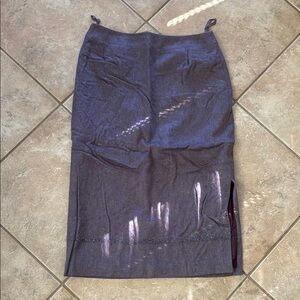 Anne Klein Purple Midi Pencil Skirt Cut Out Design
